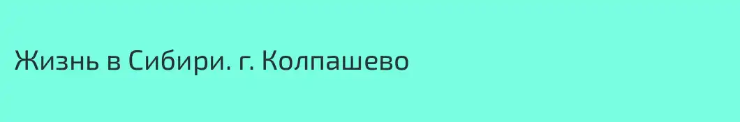 Жизнь в Сибири. г. Колпашево